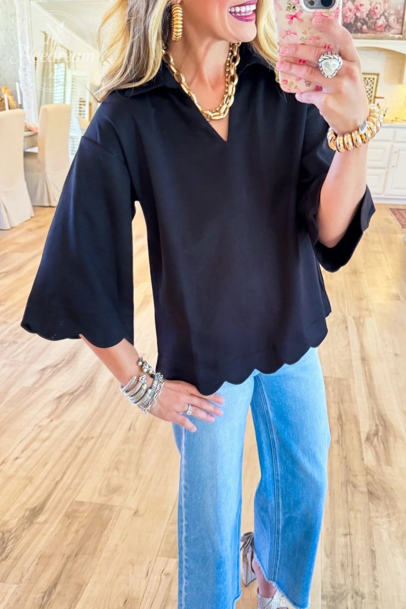 Scallop Edge Detail Solid Top