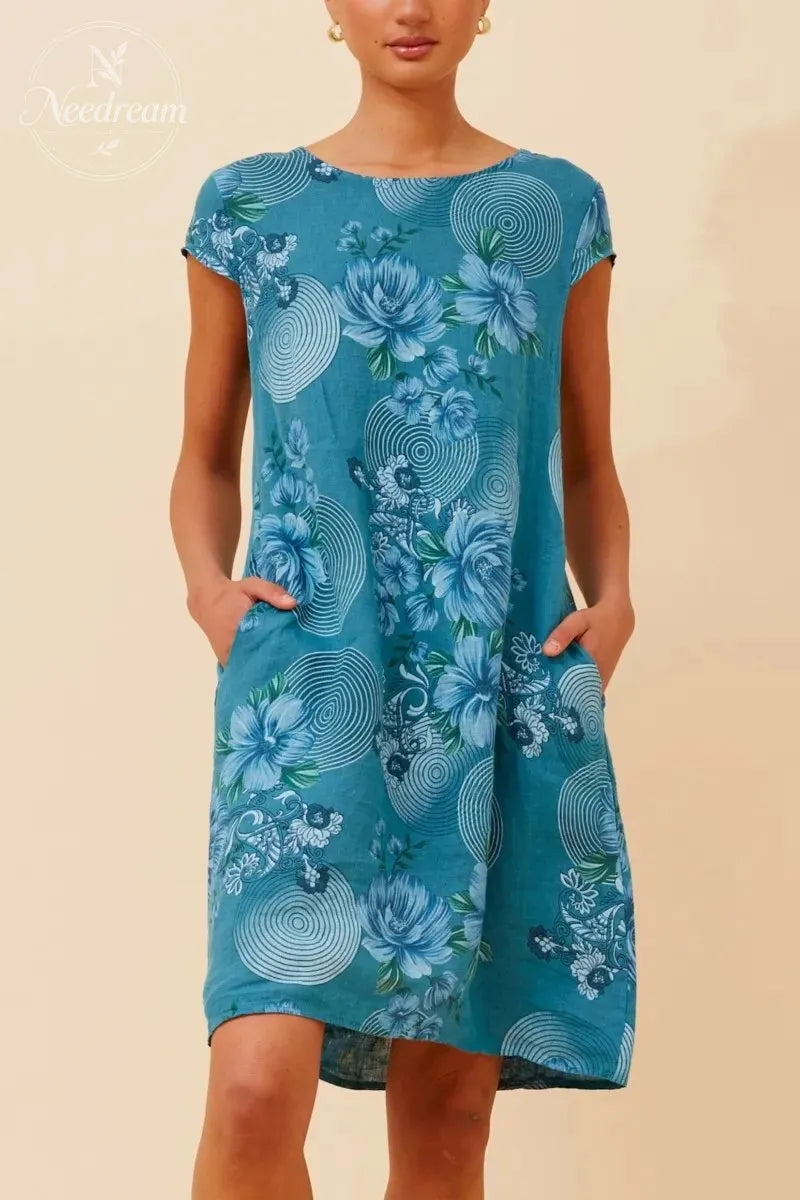Sisley Floral Linen Dress