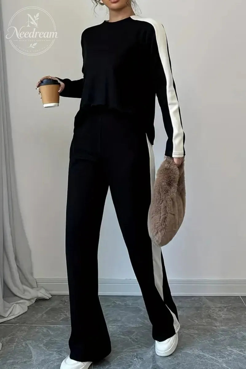 Striped Color-blocked Tracksuit