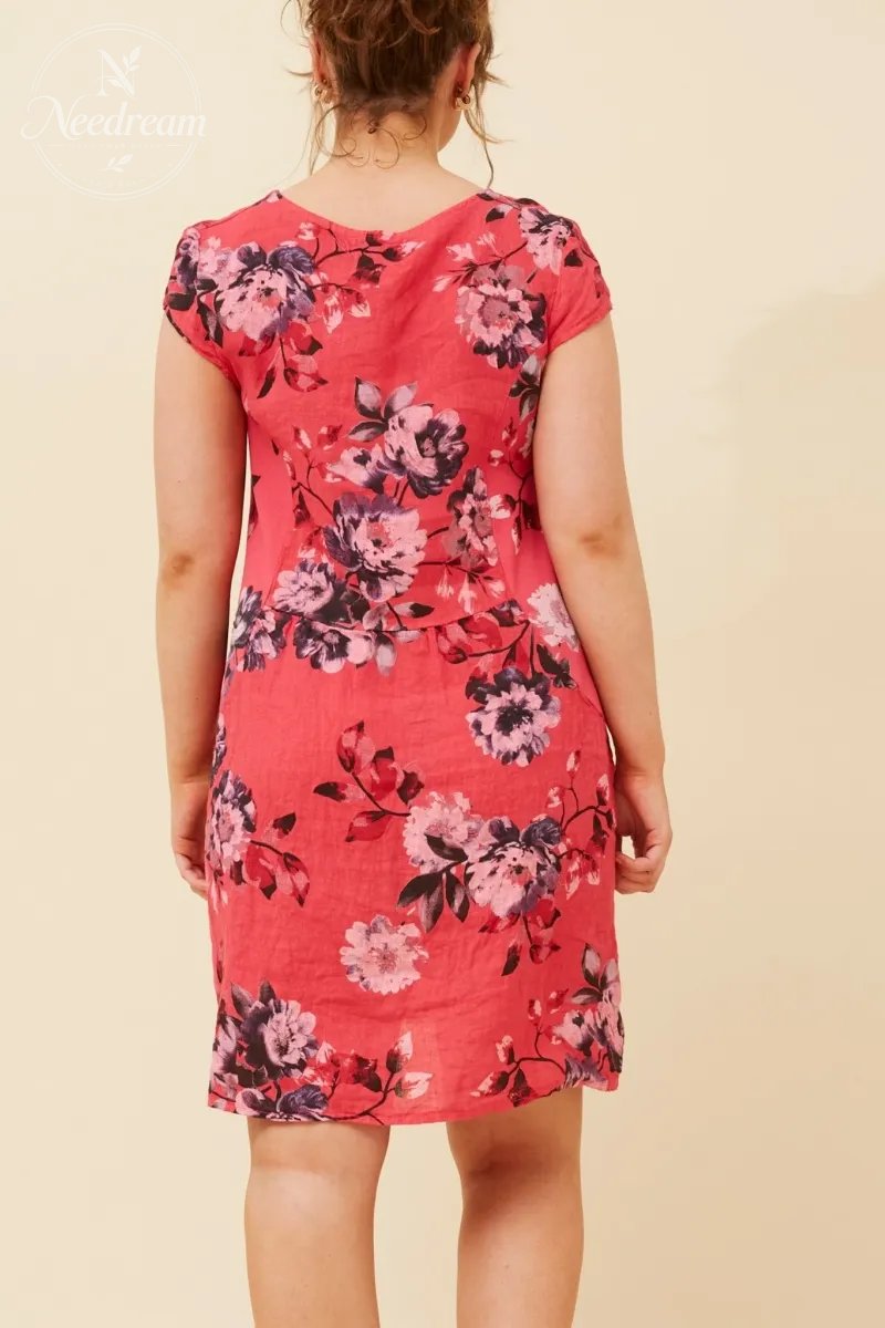 Sisley Floral Linen Dress