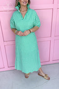 Blakely Dress - Green Apple Seer Gingham