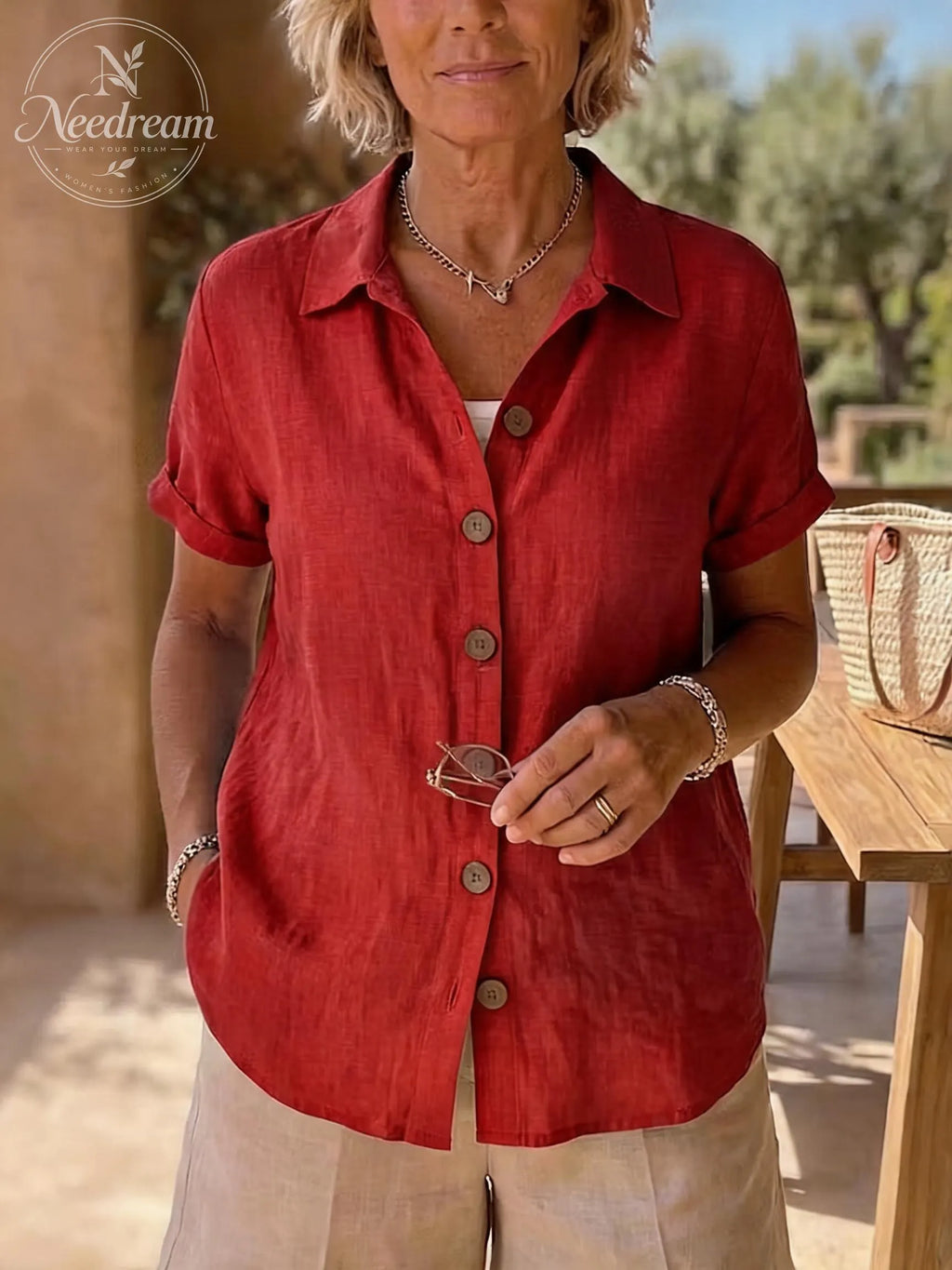 New Arrivals🔥 Women’s Linen Cozy Basic Button-Up Shirt