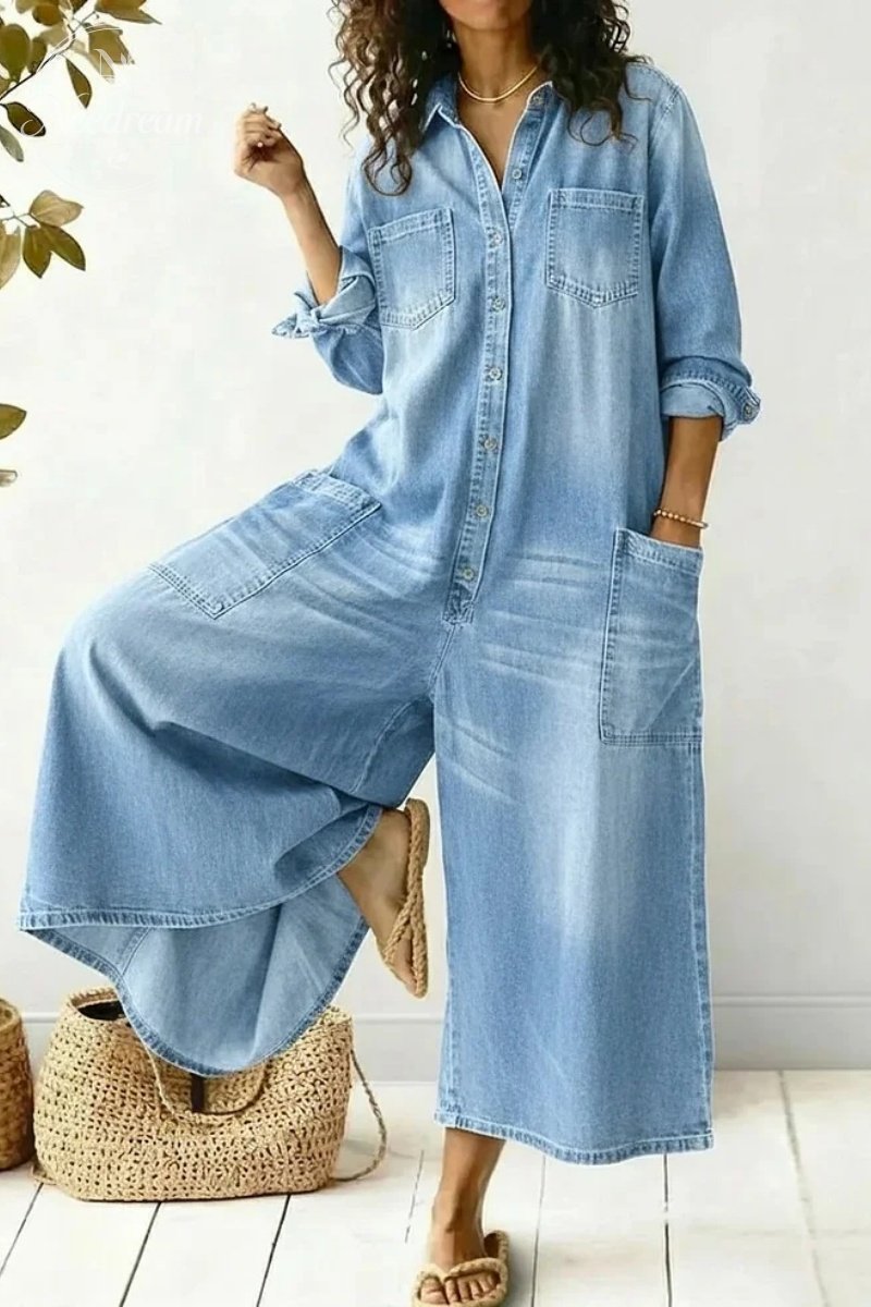 Women's Cozy And Casual Cotton Jumpsuit