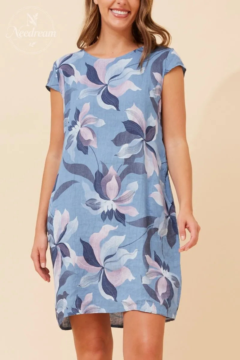 Sisley Floral Linen Dress
