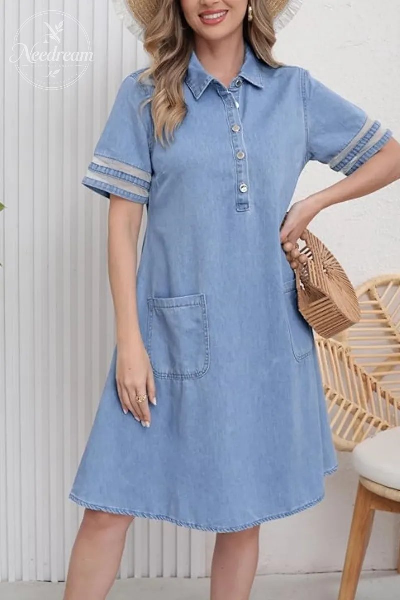 Figure Flattering Denim Dress