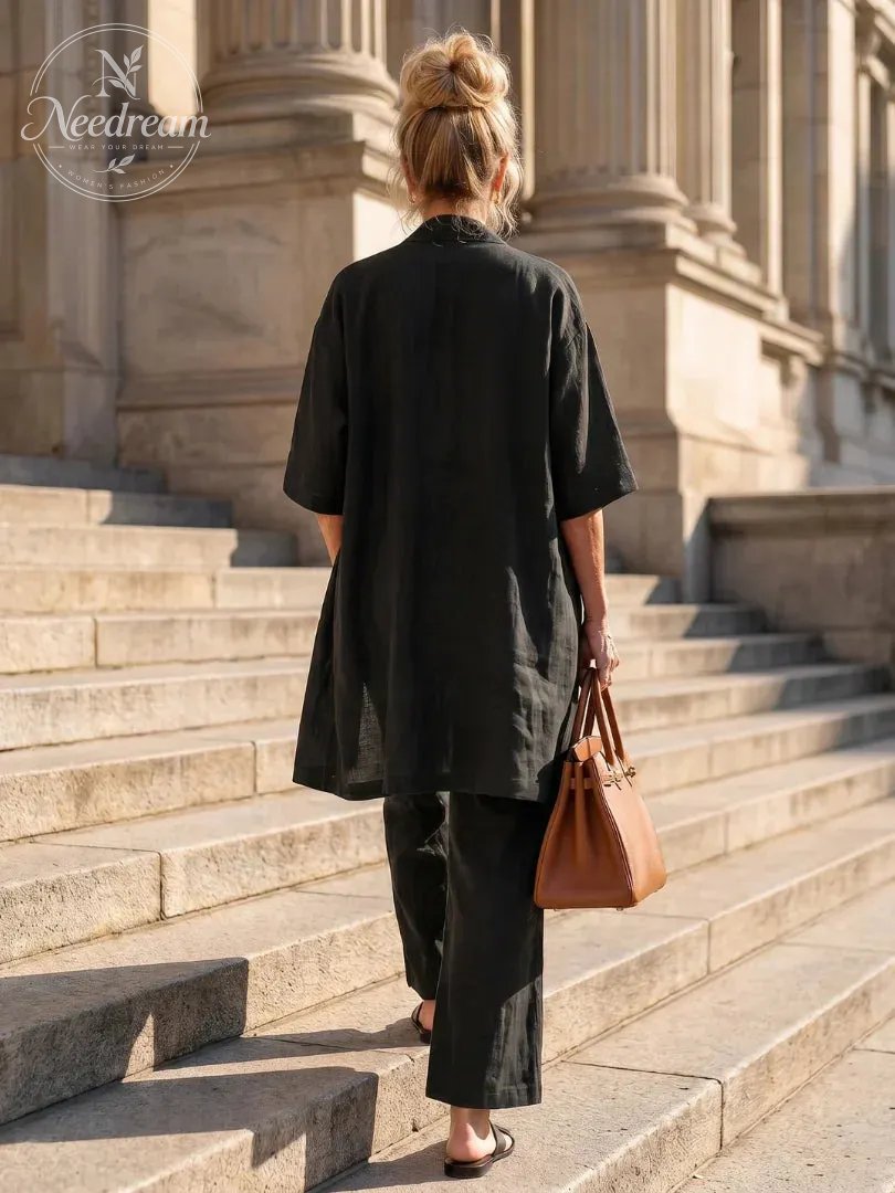 Lightweight Linen Three-Piece Set