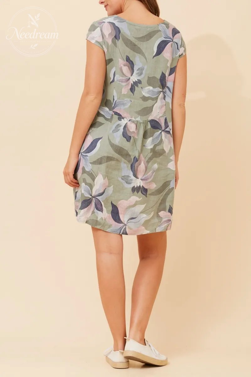 Sisley Floral Linen Dress