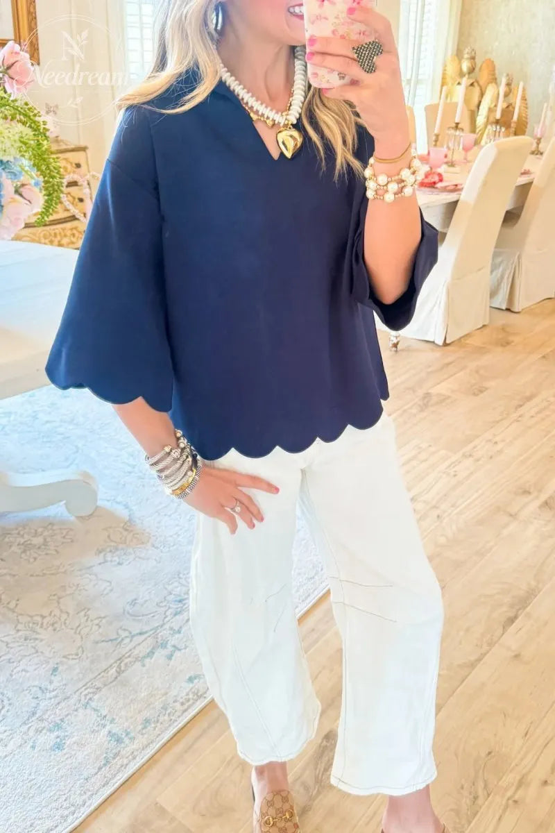 Scallop Edge Detail Solid Top