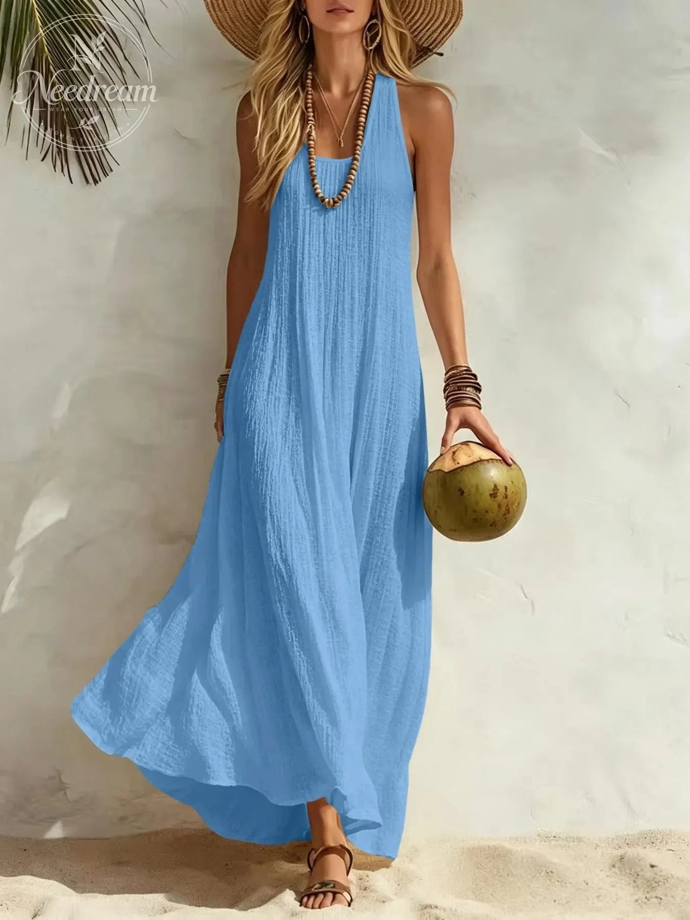 Women’s Summer Dress With a Relaxed Bohemian Beach Vacation Vibe