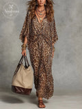Elevated Leopard Print Twist-Front Maxi Dress