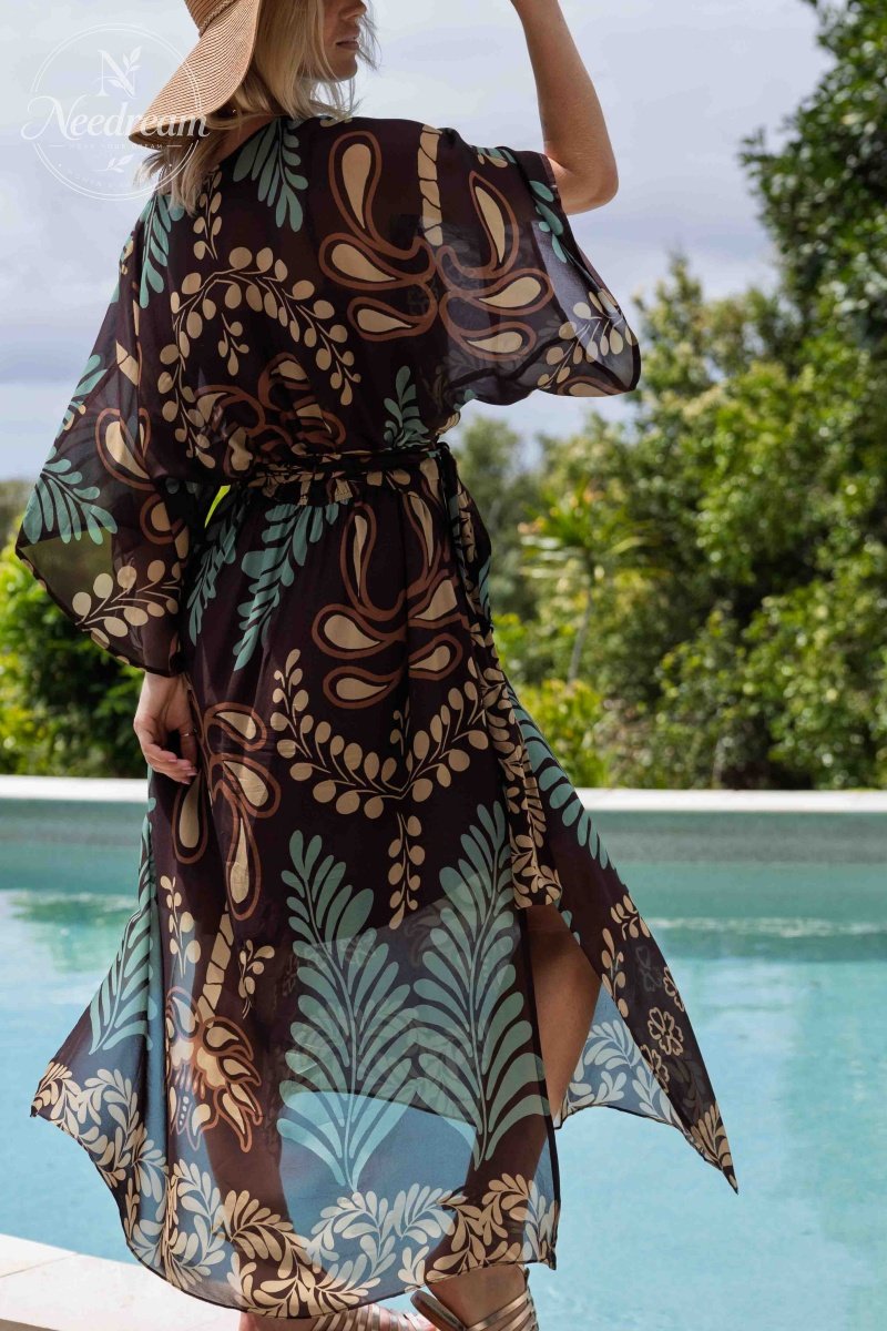 Bohemian V-Neck Loose Dress