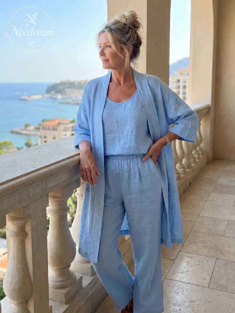 Lightweight Linen Three-Piece Set