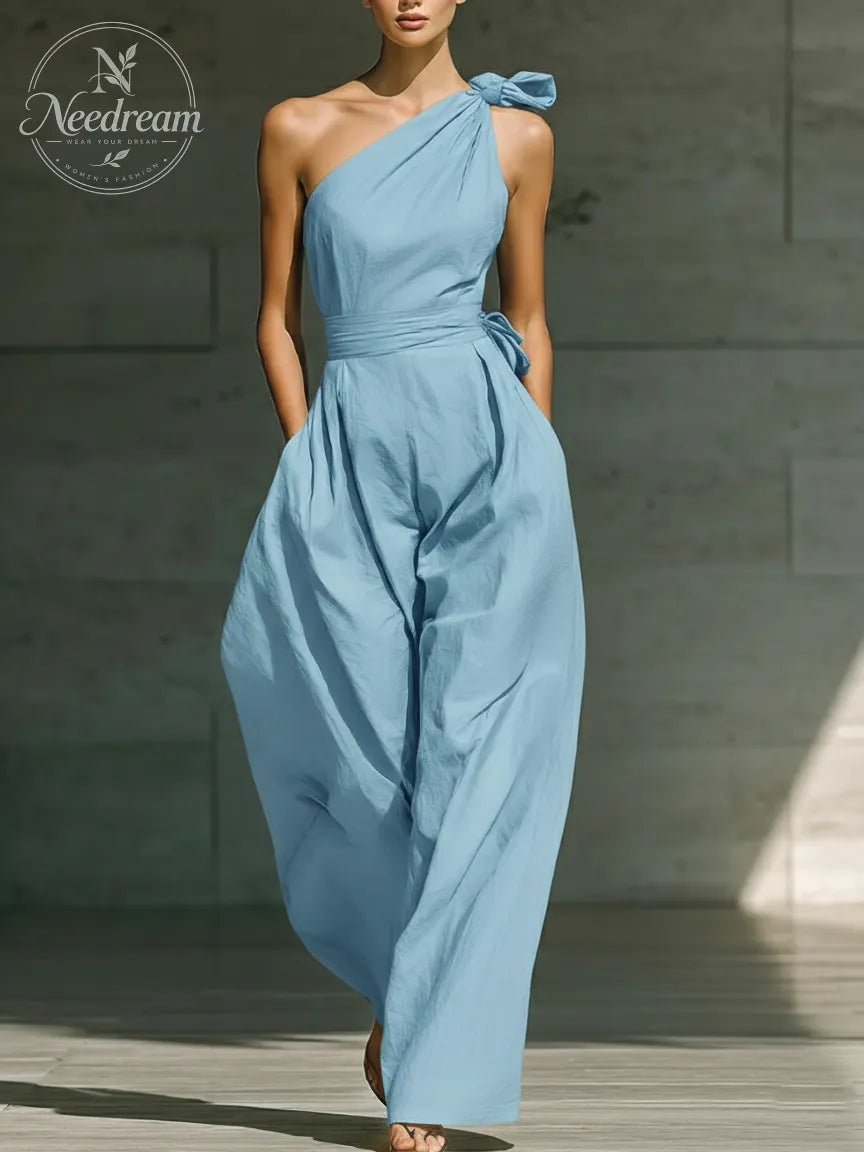 📦📦LAST DAY SAVE 49% ⏰Elegant Off-the-shoulder Loose Linen Jumpsuit