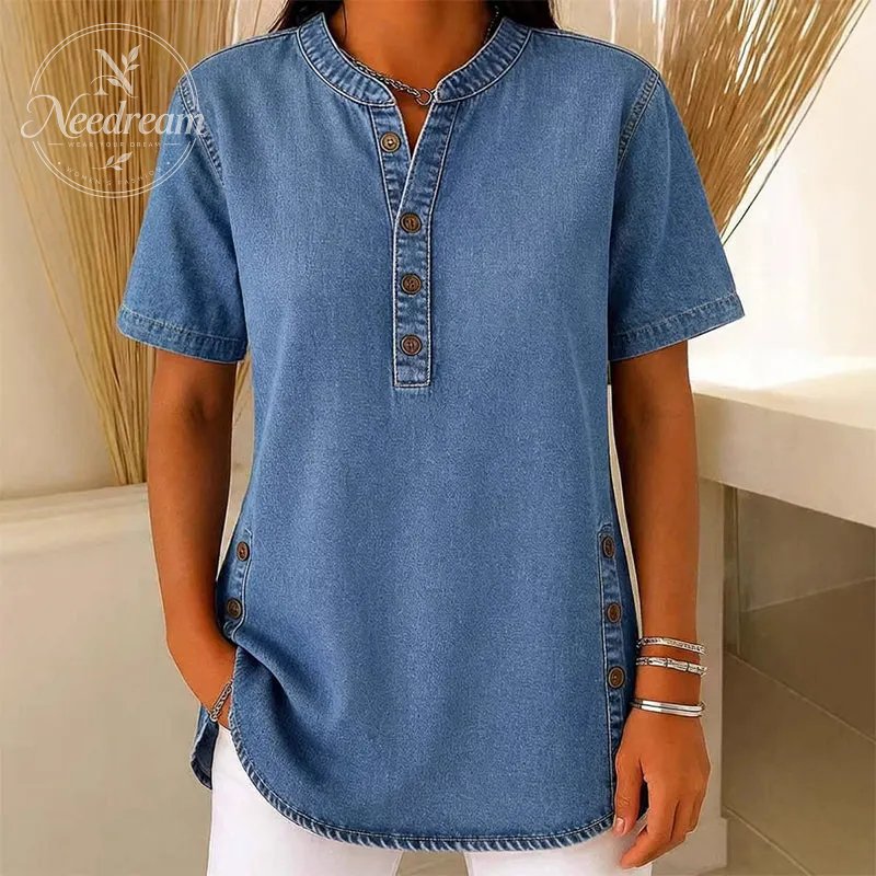 Women's Lightweight Casual Denim Top