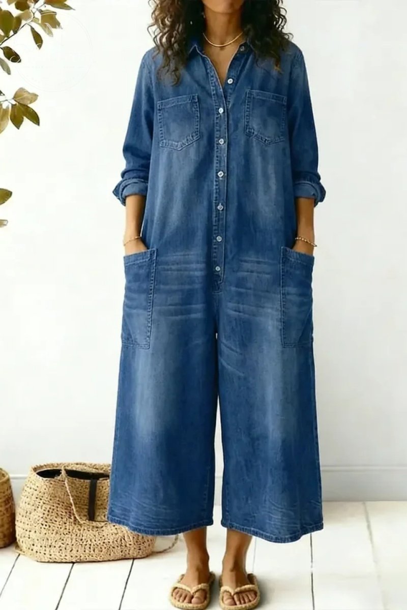 Women's Cozy And Casual Cotton Jumpsuit