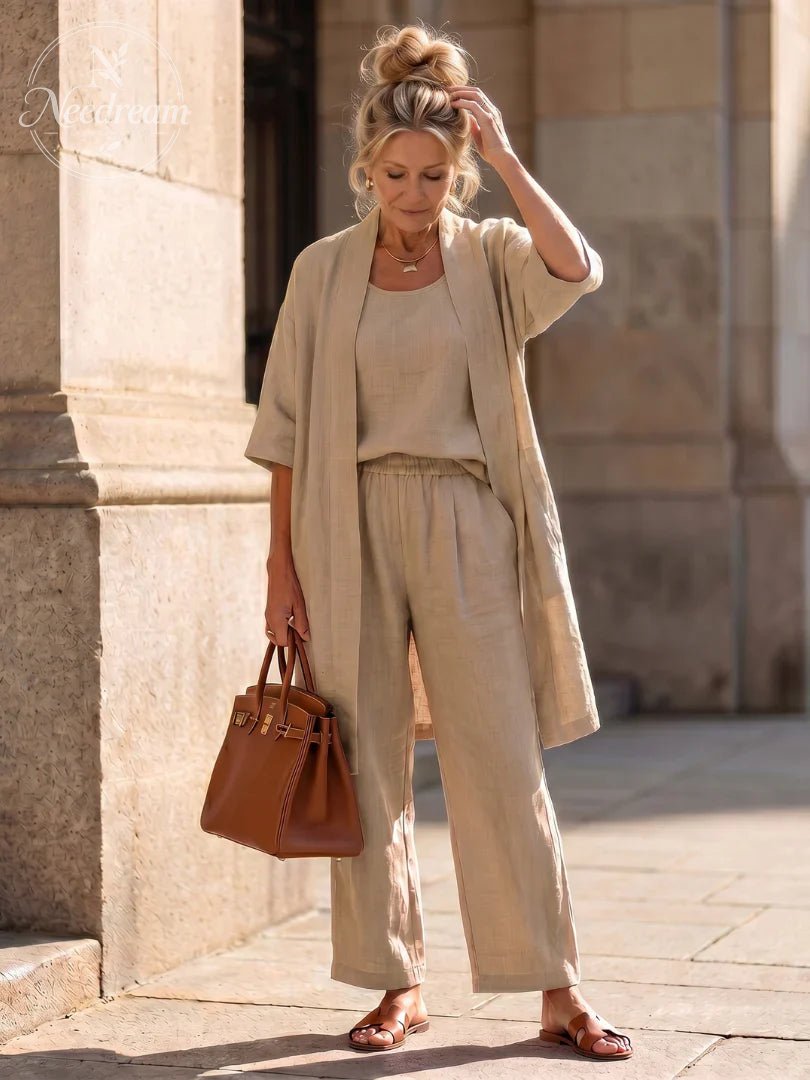 Lightweight Linen Three-Piece Set