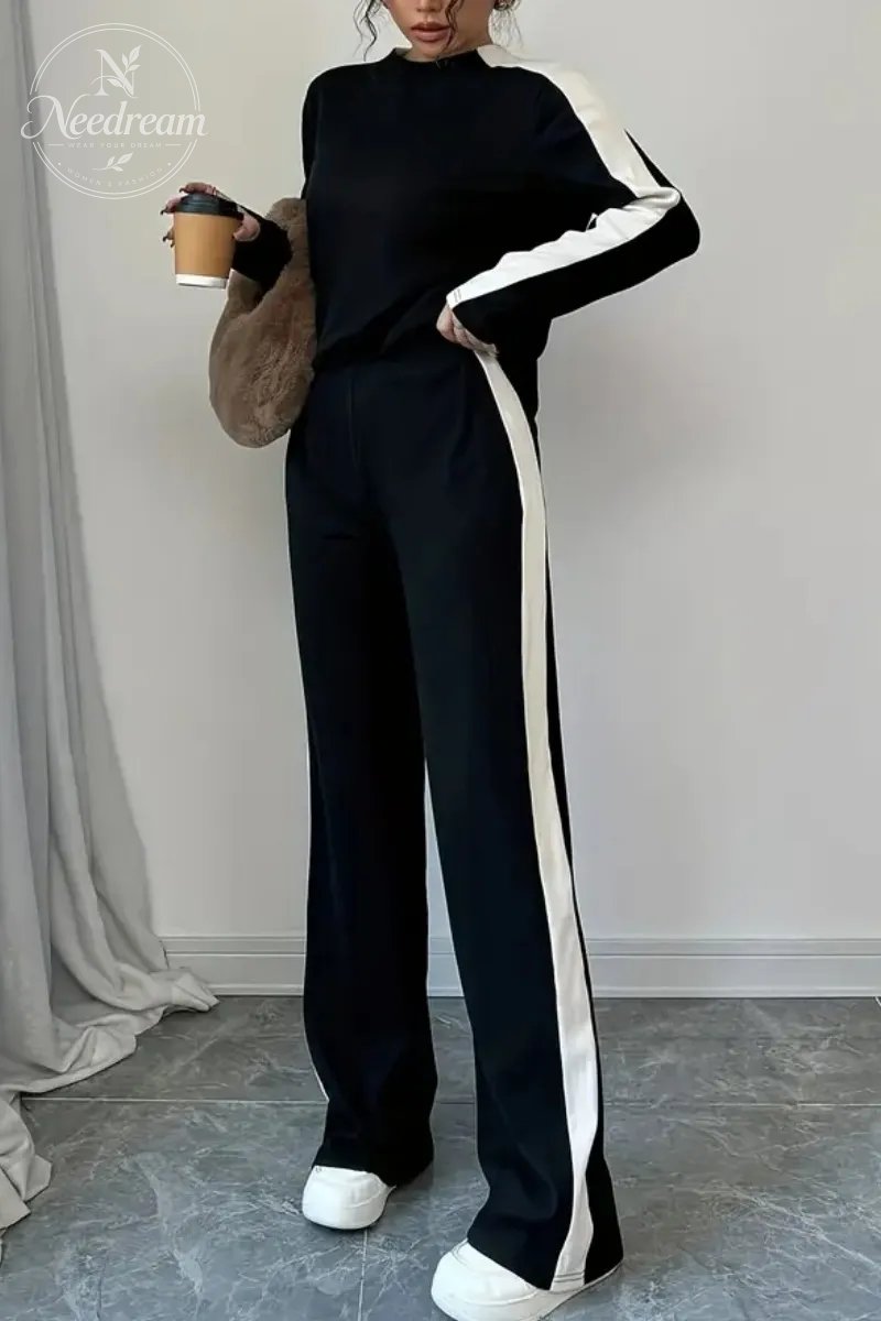 Striped Color-blocked Tracksuit