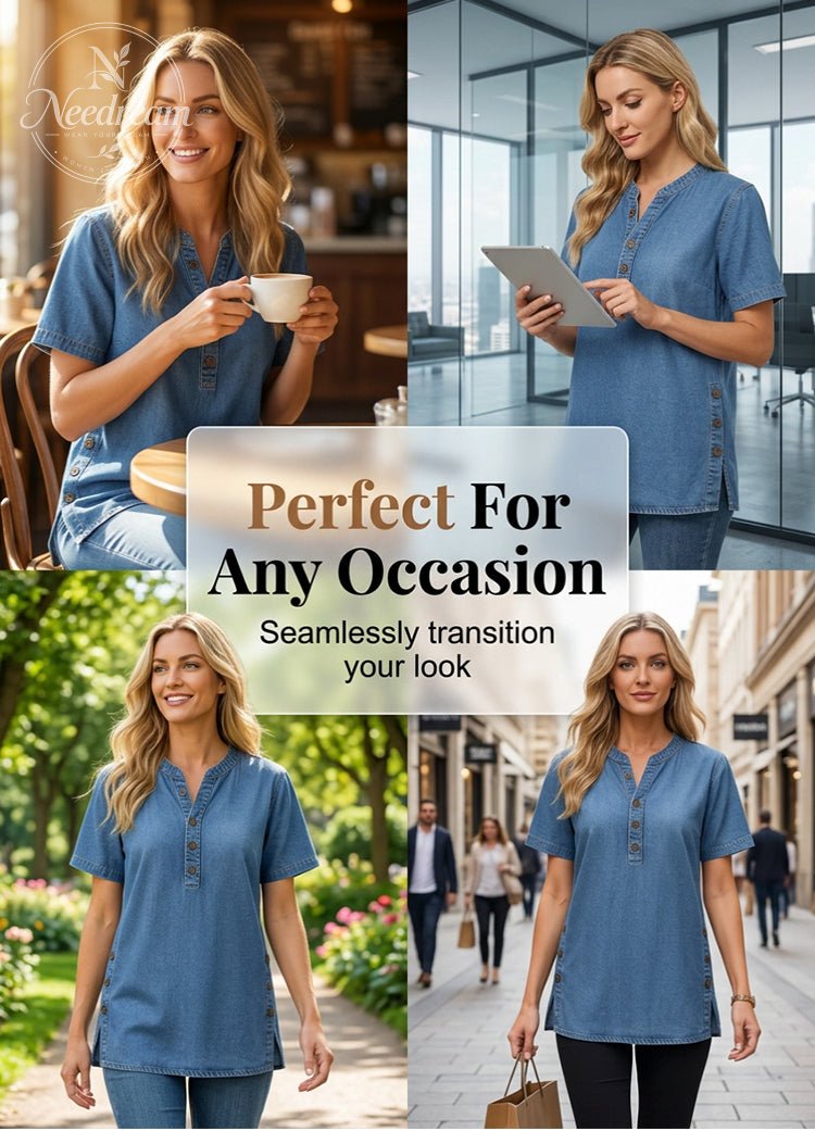 Women's Lightweight Casual Denim Top