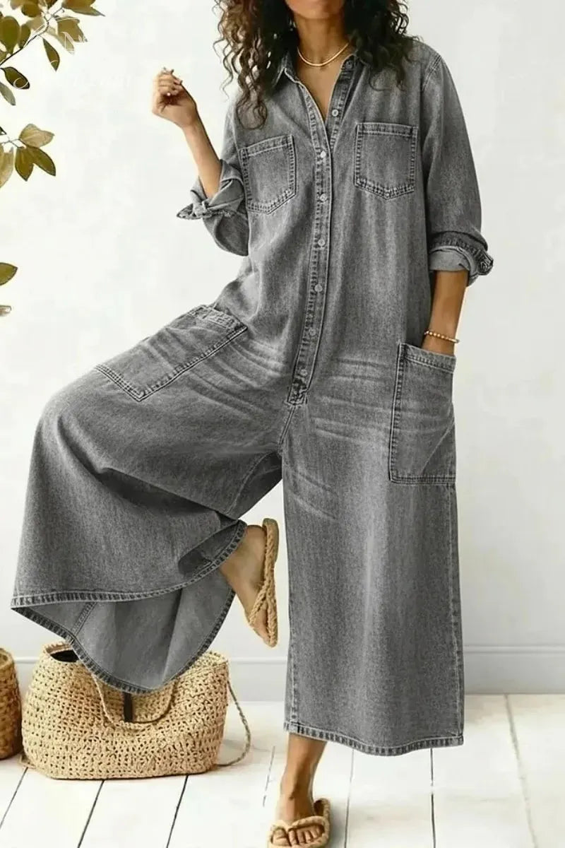 Women's Cozy And Casual Cotton Jumpsuit