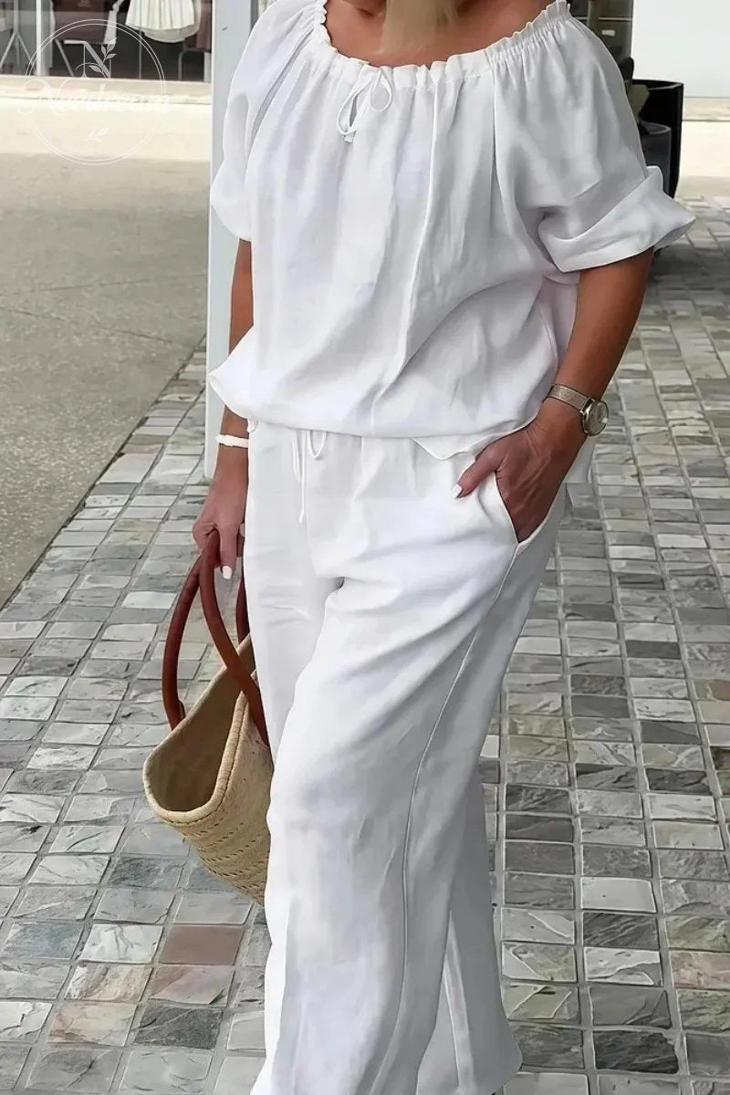 Cotton Linen Set with a Loose Fit