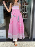 Floral Print Vacation Maxi Dress