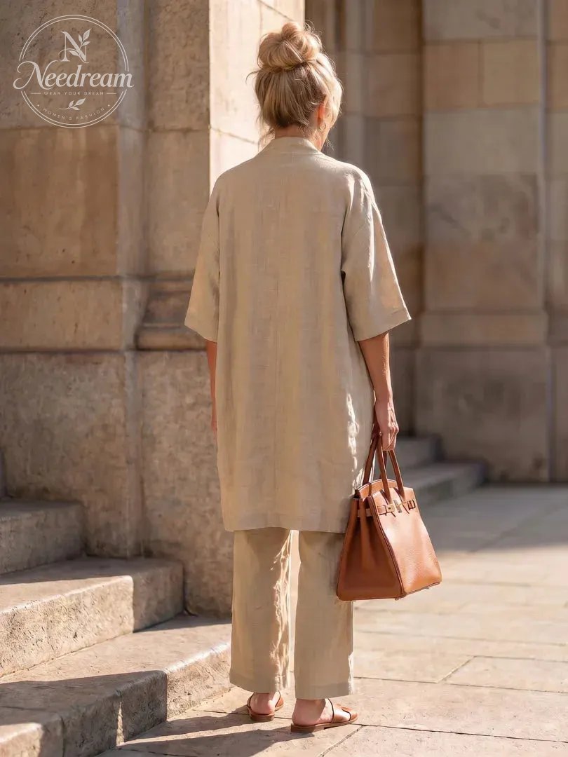 Lightweight Linen Three-Piece Set