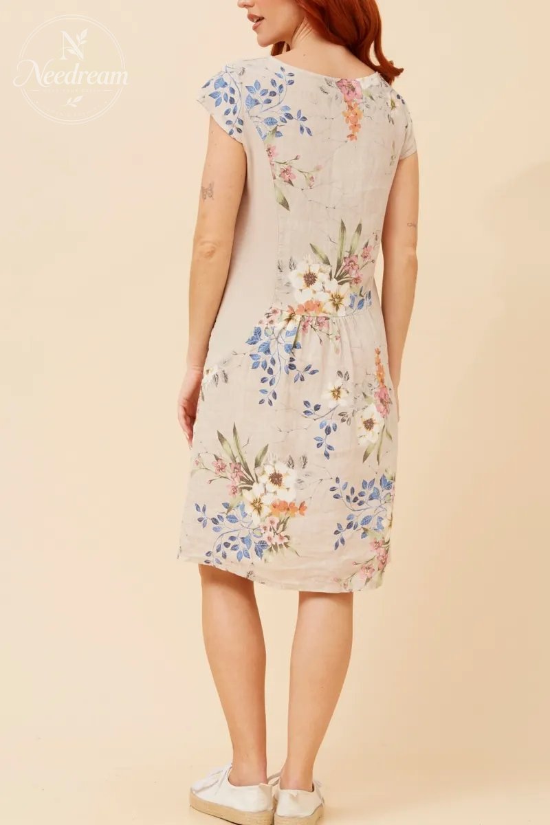 Sisley Floral Linen Dress