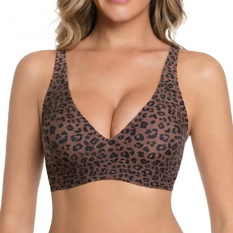 Womens Comfortable Wireless Bras Push Up Bralettes Seamless Tshirts Bras Deep V Everyday Bras