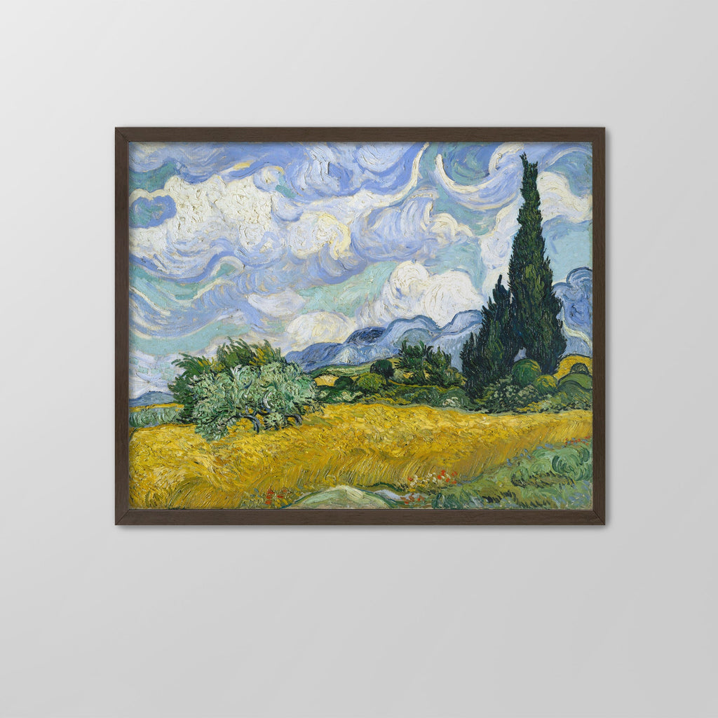 Wheat Field with Cypresses Canvas Print