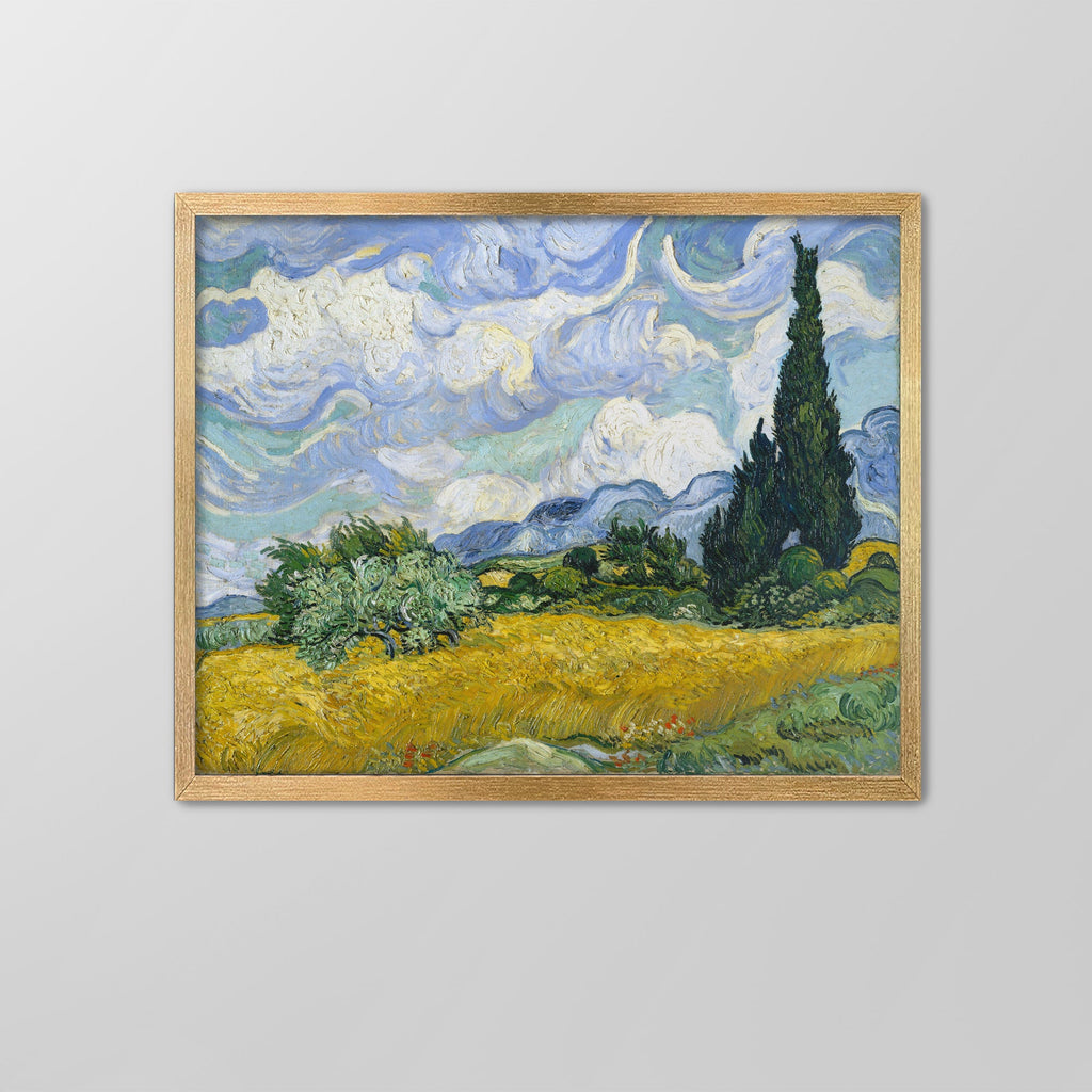Wheat Field with Cypresses Canvas Print