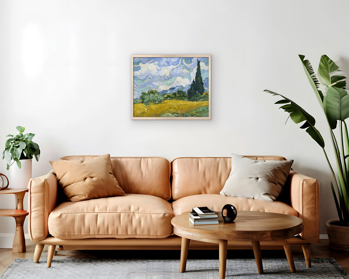 Wheat Field with Cypresses Canvas Print