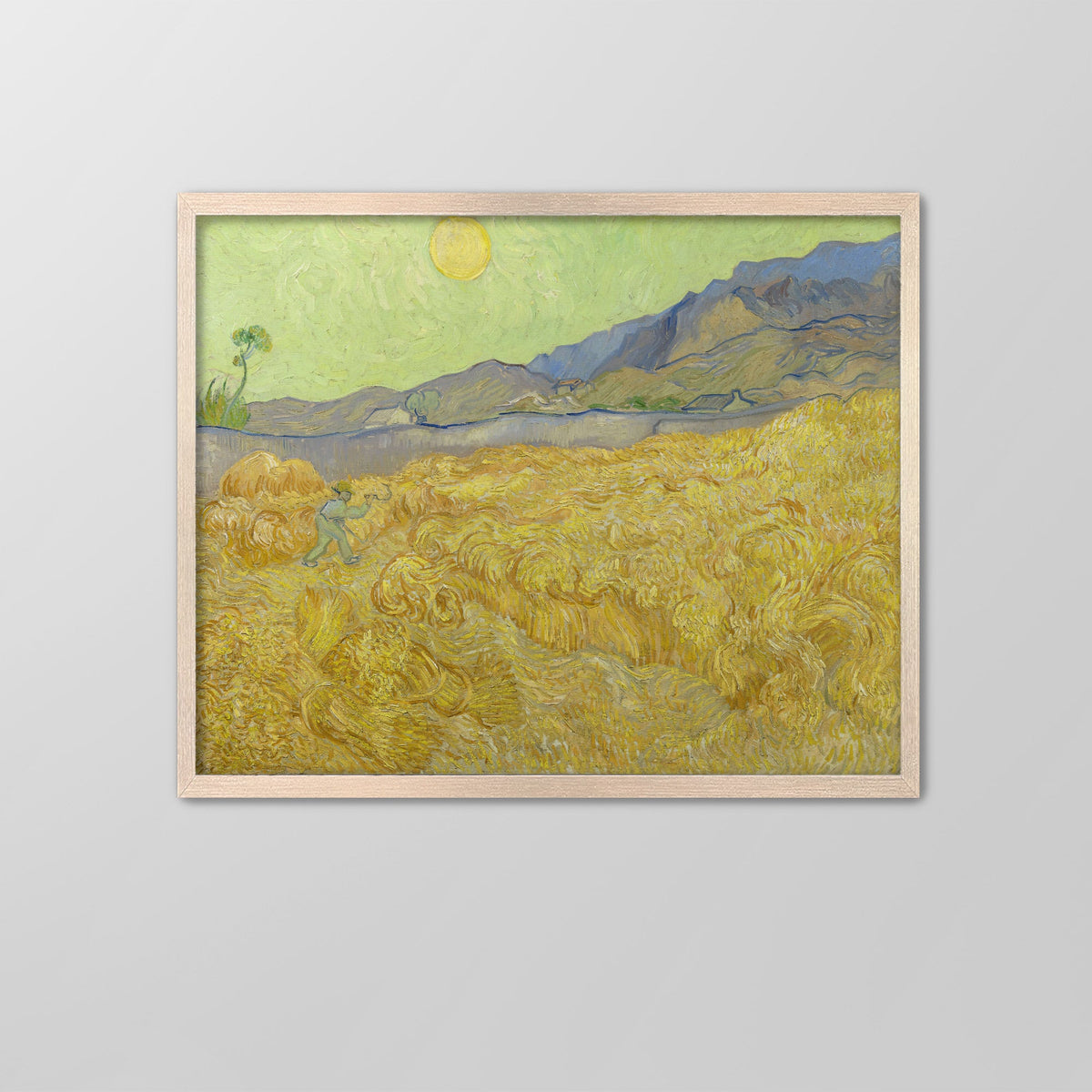 Wheat Field with Reaper Canvas Print