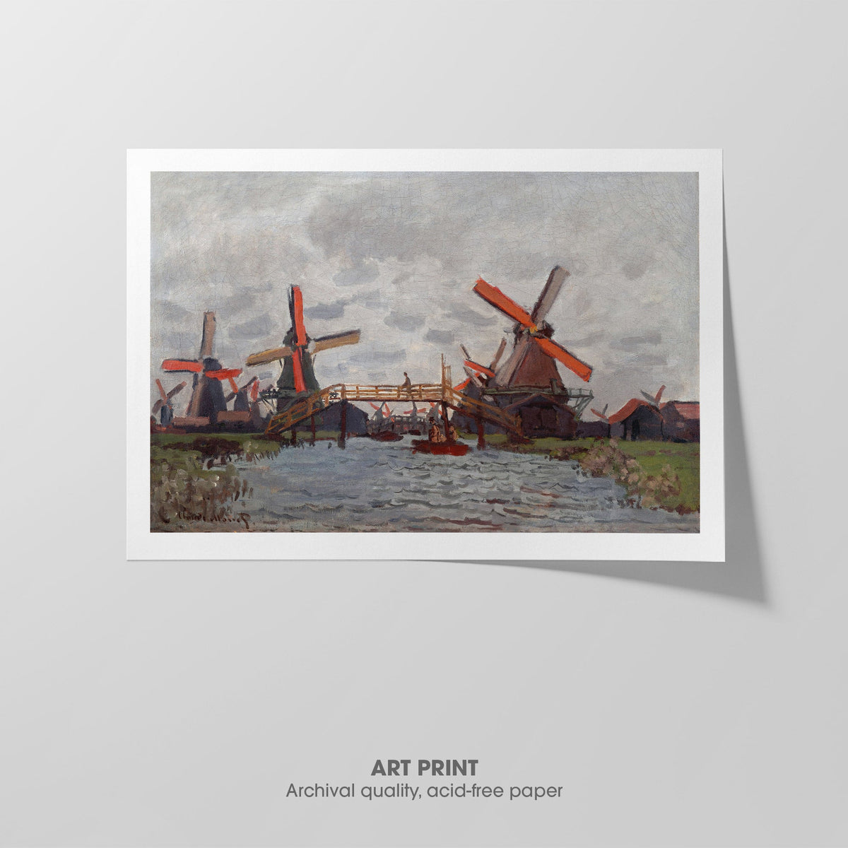 Windmills near Zaandam Canvas Print
