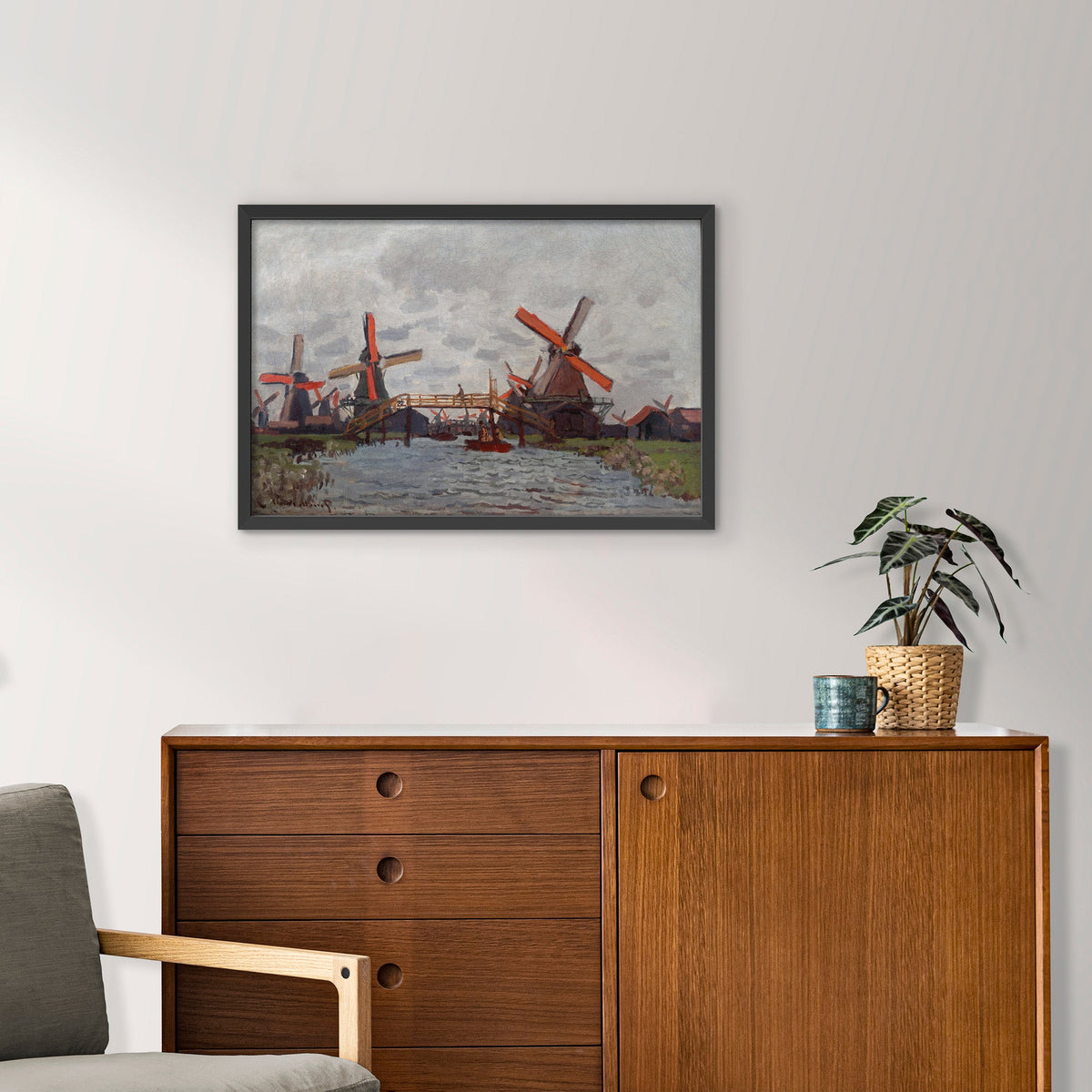 Windmills near Zaandam Canvas Print