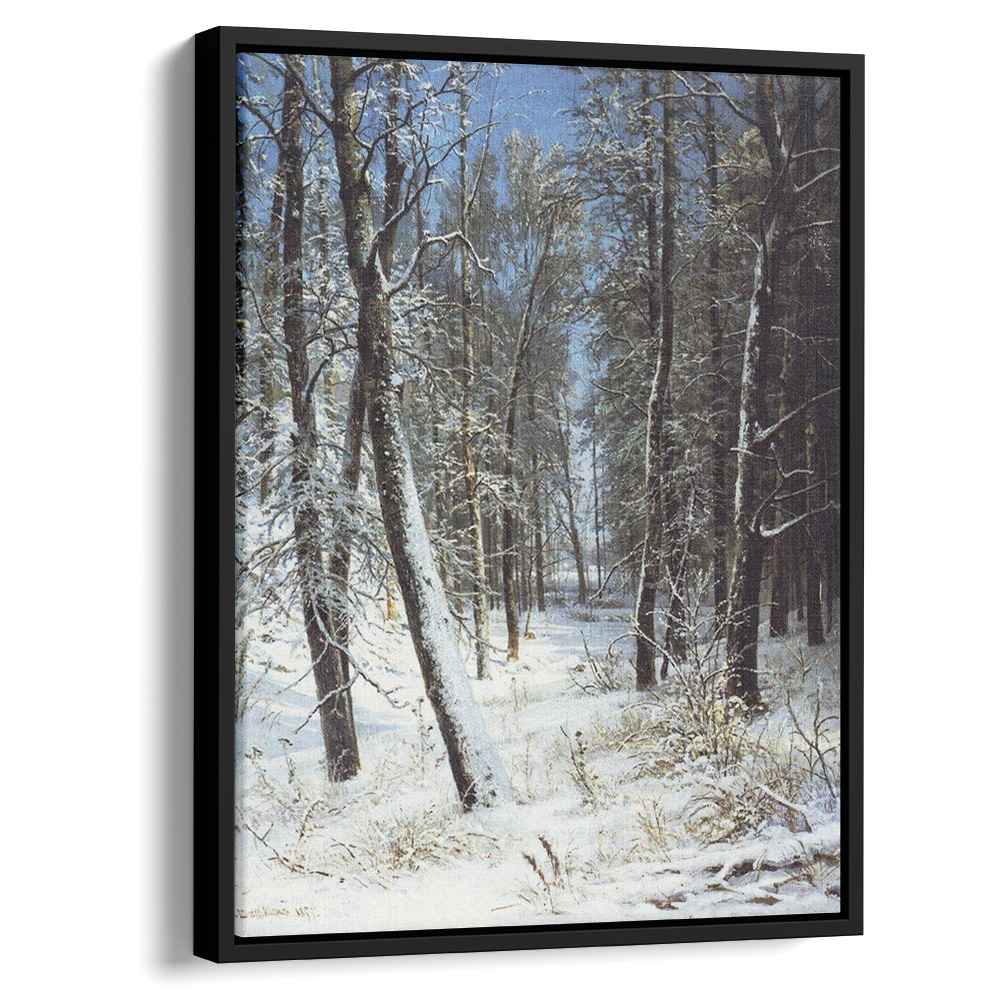 Winter in a forest (Rime)by Ivan Shishkin Canvas Print