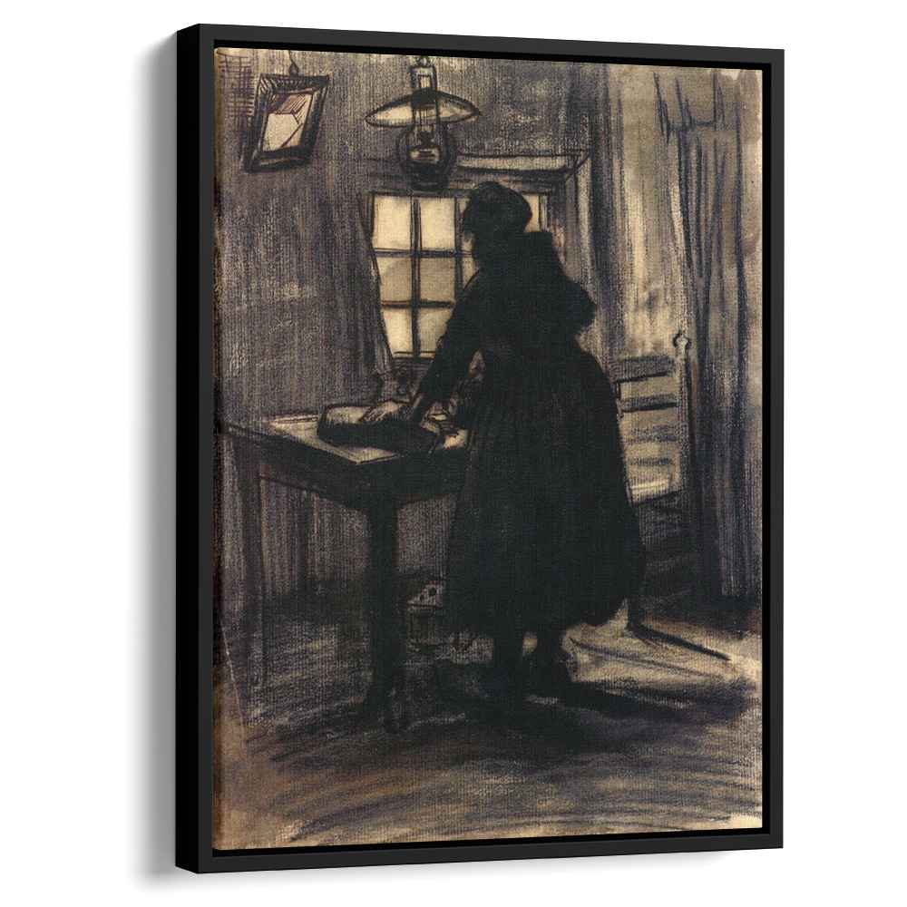 Woman Cutting Breadby Vincent van Gogh Canvas Print