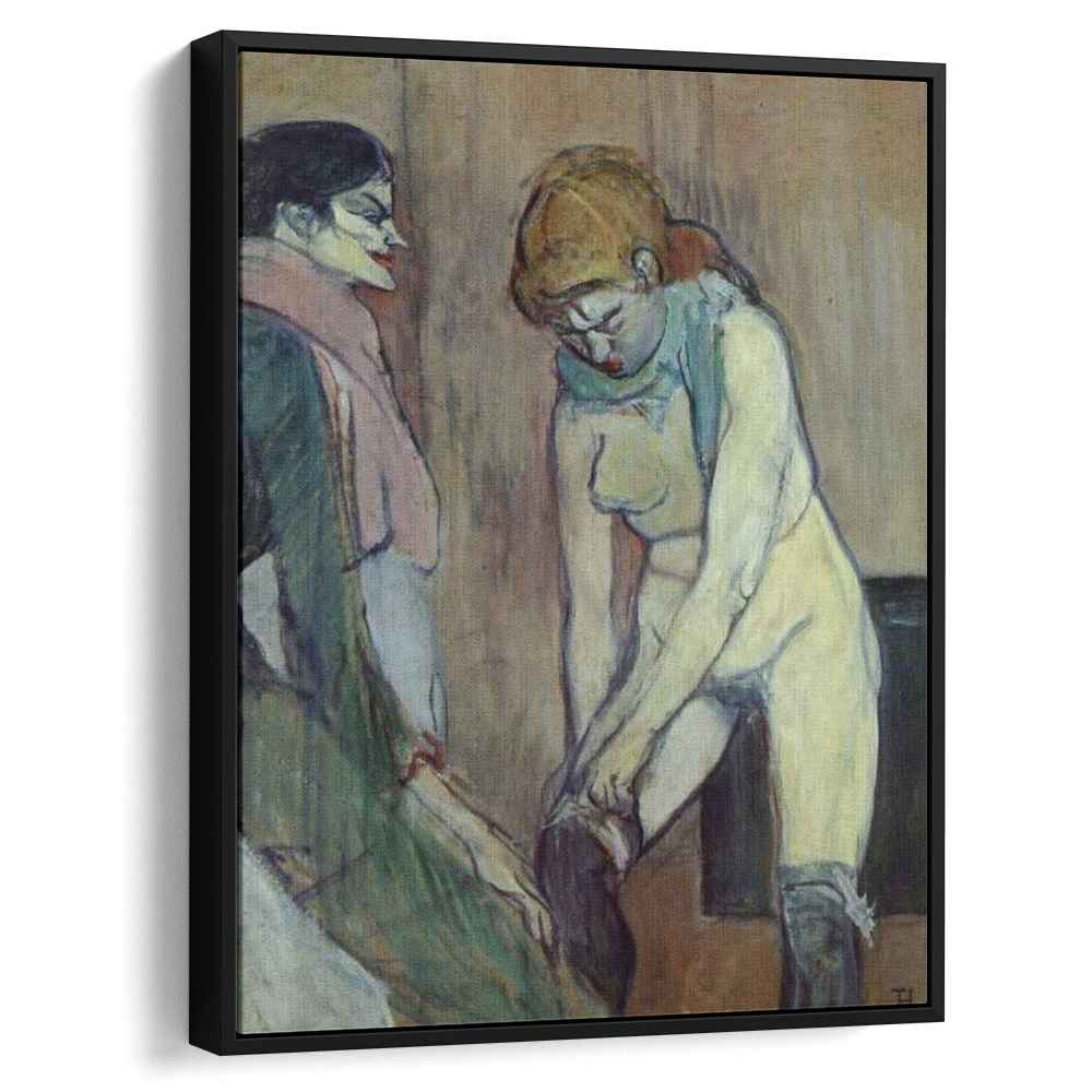 Woman Pulling up Her Stockingsby Henri de Toulouse-Lautrec Canvas Print