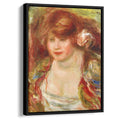 Woman Wearing a Rose Andreeby Pierre-Auguste Renoir Canvas Print