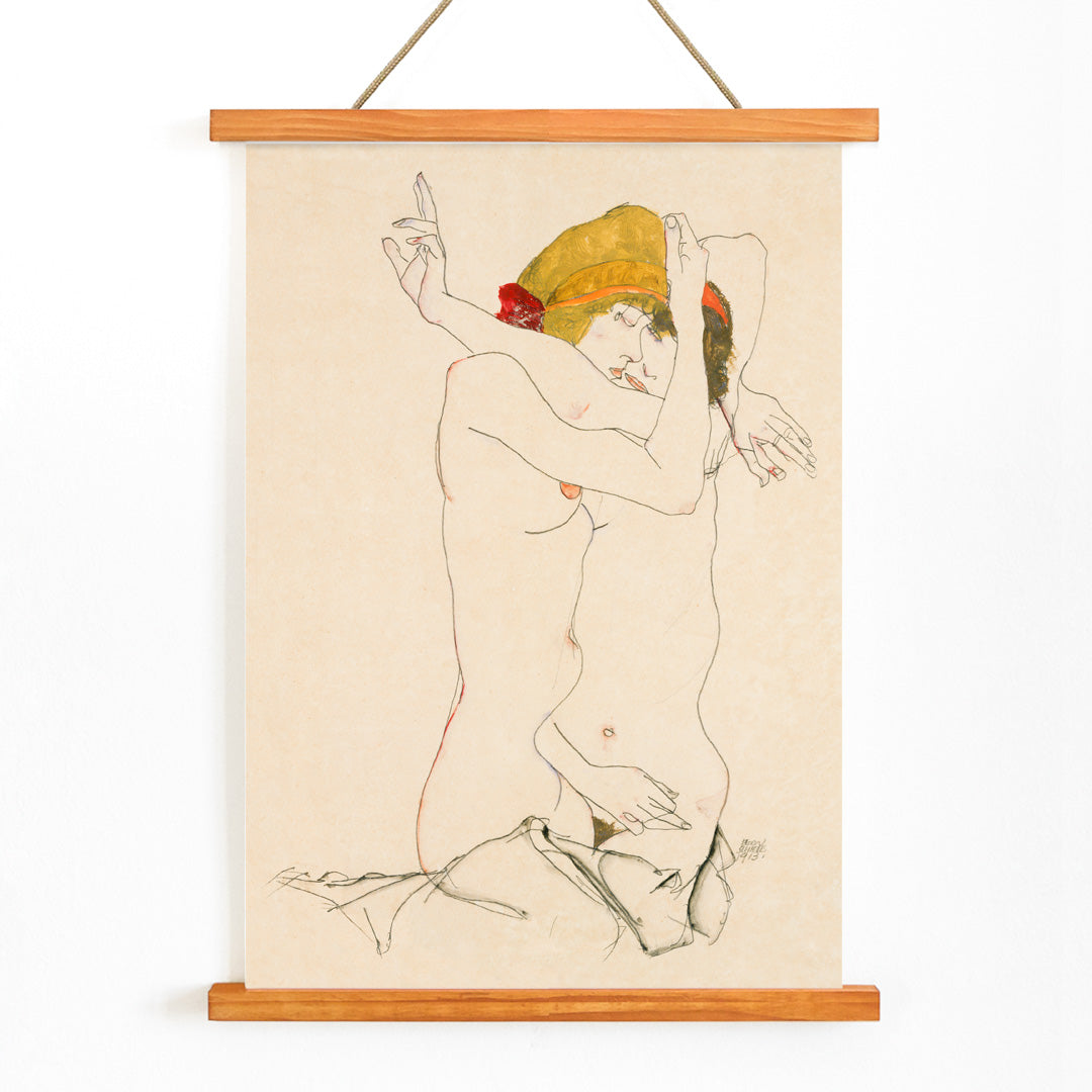 Deux femmes enlacées Canvas Print