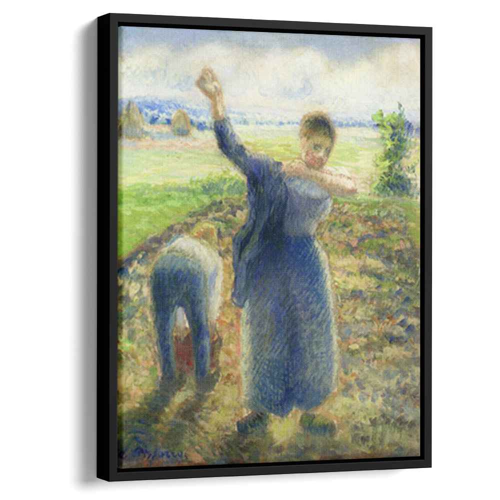 Workers in the Fieldsby Camille Pissarro Canvas Print