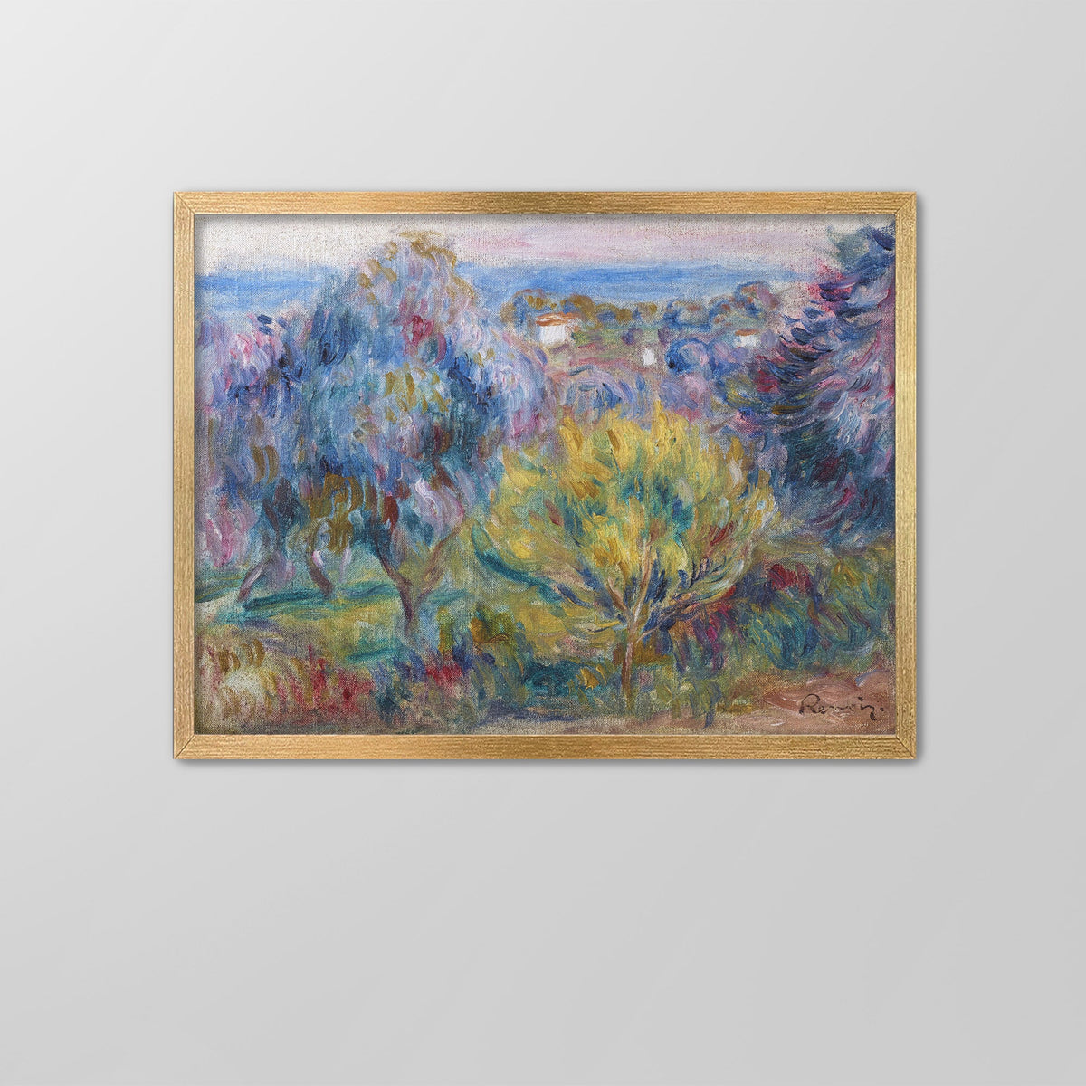 Landscape, Yellow Tree Canvas Print