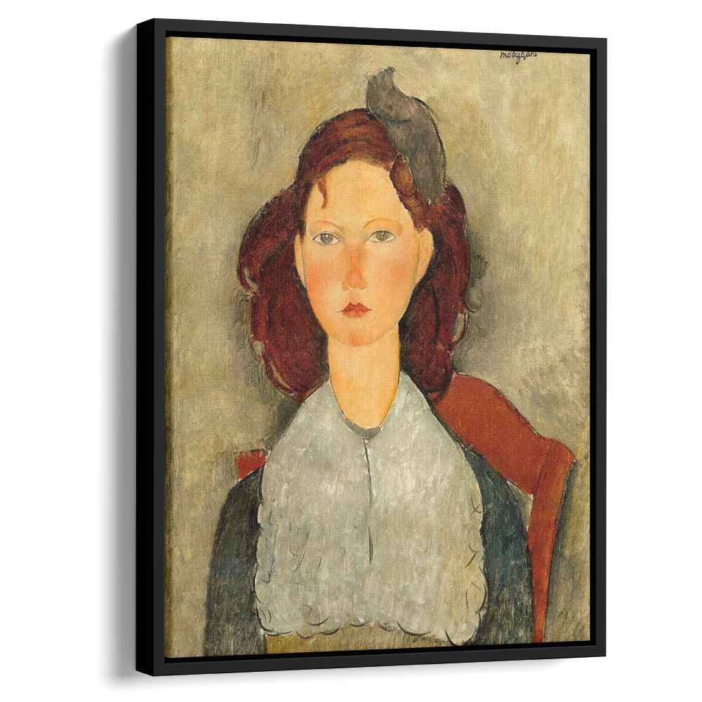 Young Girl Seatedby Amedeo Modigliani Canvas Print