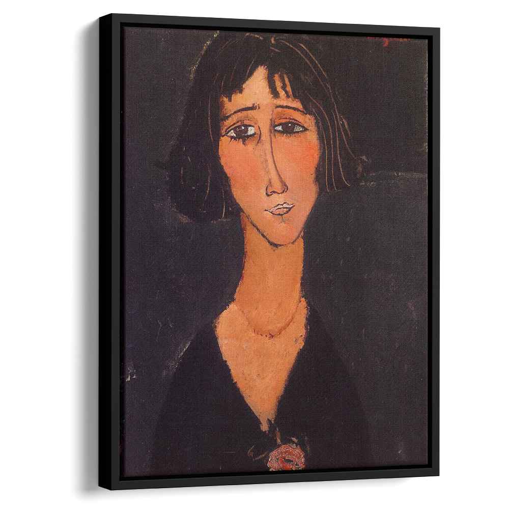 Young Girl Wearing a Roseby Amedeo Modigliani Canvas Print